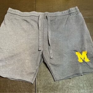 Sideline apparel - Gray Athletic Men's Shorts with Yellow M Logo